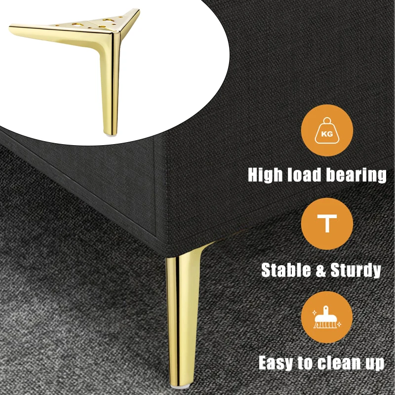 12/15/18/25cm Y Shape Metal Furniture Hardware Sofa Foot Cabinet Foot Tea Table Leg TV Cabinet Foot Porch Cabinet Bed Leg