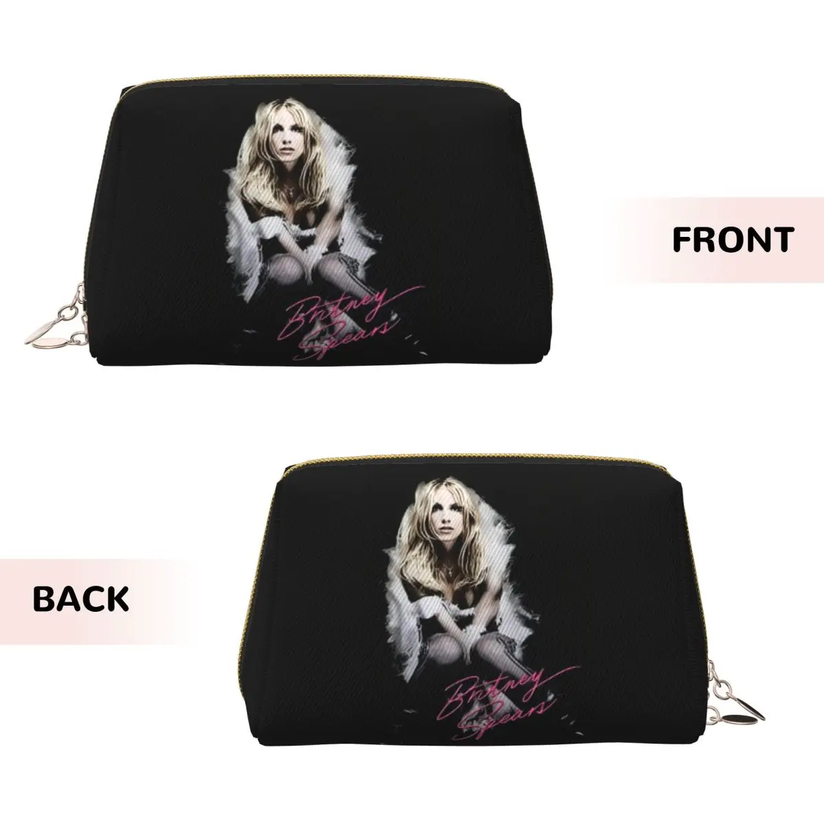 Britney Spears Iconic Catchphrase Merch Women Cosmetic Bag Travel Makeup Organizer Pouch Toiletry Storage Dopp Kit Box