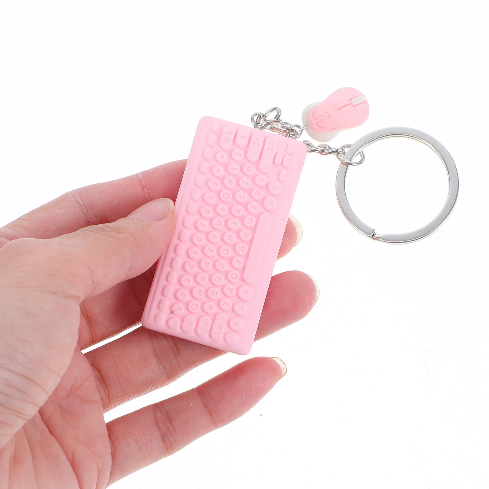 

Keyboard Mouse Keychain Cartoon Pendant Aesthetic Bags Accessories Charms Resin Travel Ring