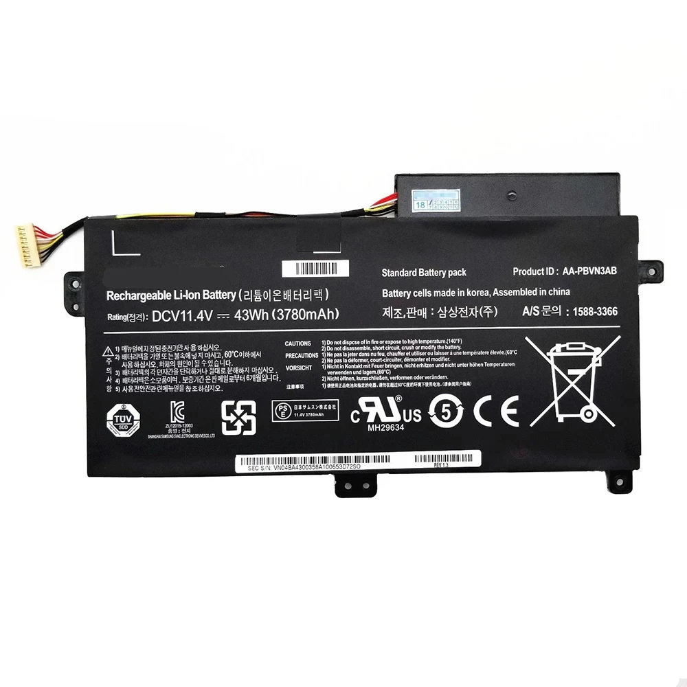 AA-PBVN3AB Laptop Battery for Samsung NP370R4E NP370R5E NP450R4V NP470R5E etc 11.4V 43Wh