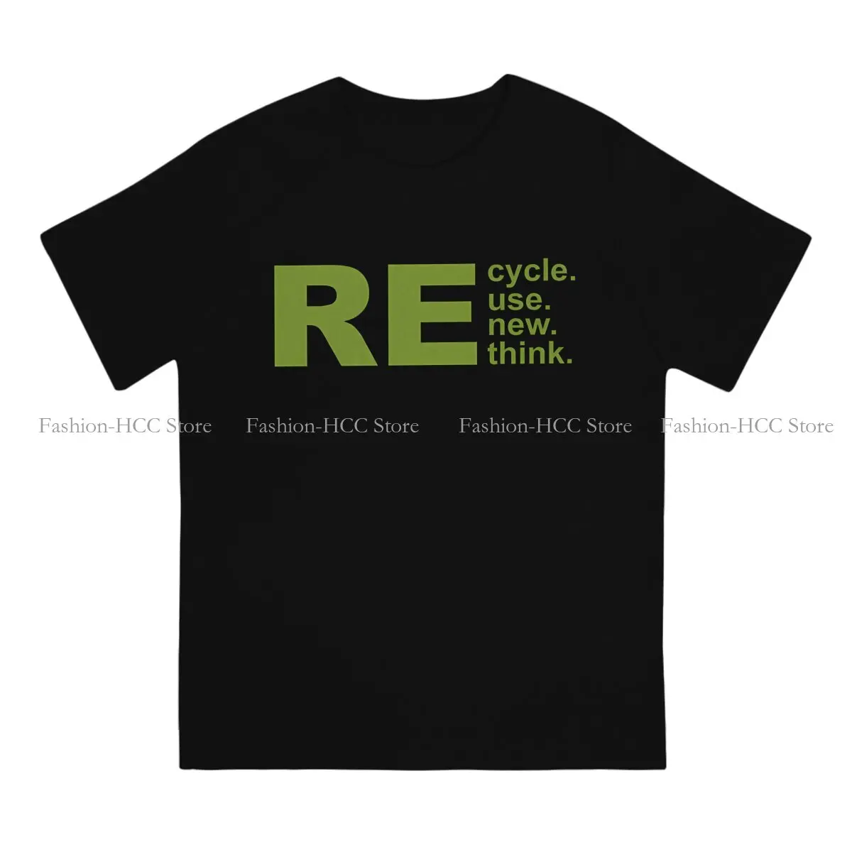 Recycle Reuse Renew Rethink Crisis Environmental Activism Harajuku Polyester TShirt Environmental Protection aTechnology T Shirt