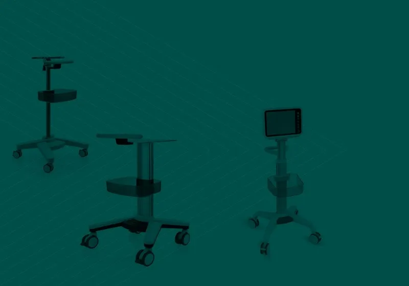 Troli Monitor MB101 Kecil Empat Roda Troli Monitor dengan Rem Cepat