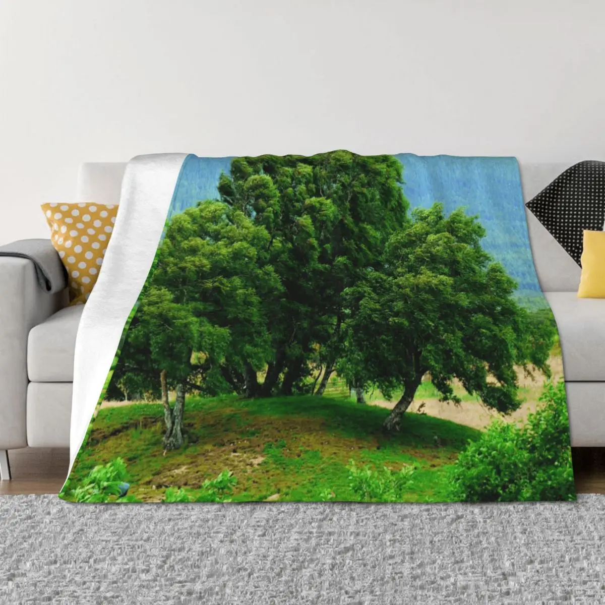 

Birch Trees Friends Forever Throw Blanket Quilt wednesday Furrys Personalized Gift Blankets