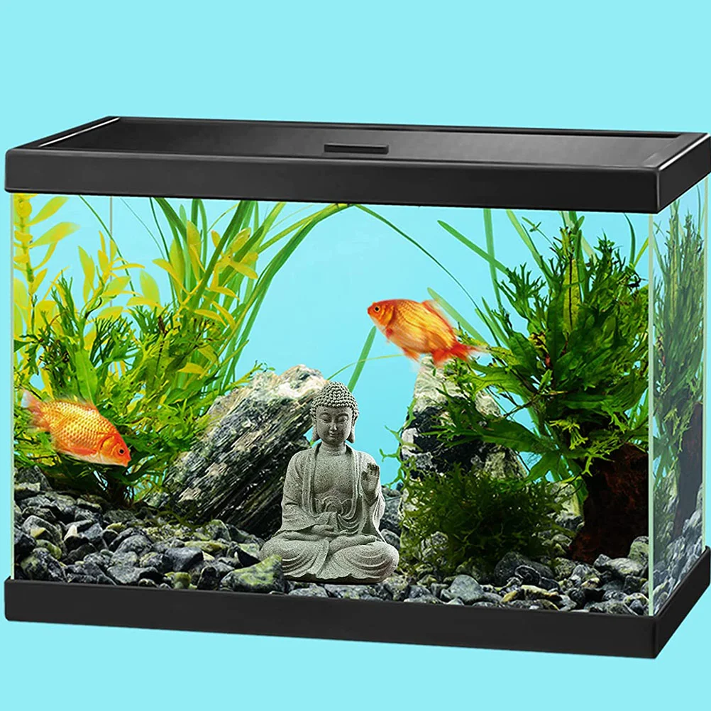 Statues Desktop Buddha Adornment Sandstone Garden Home Aquarium Tank Decor Shelter