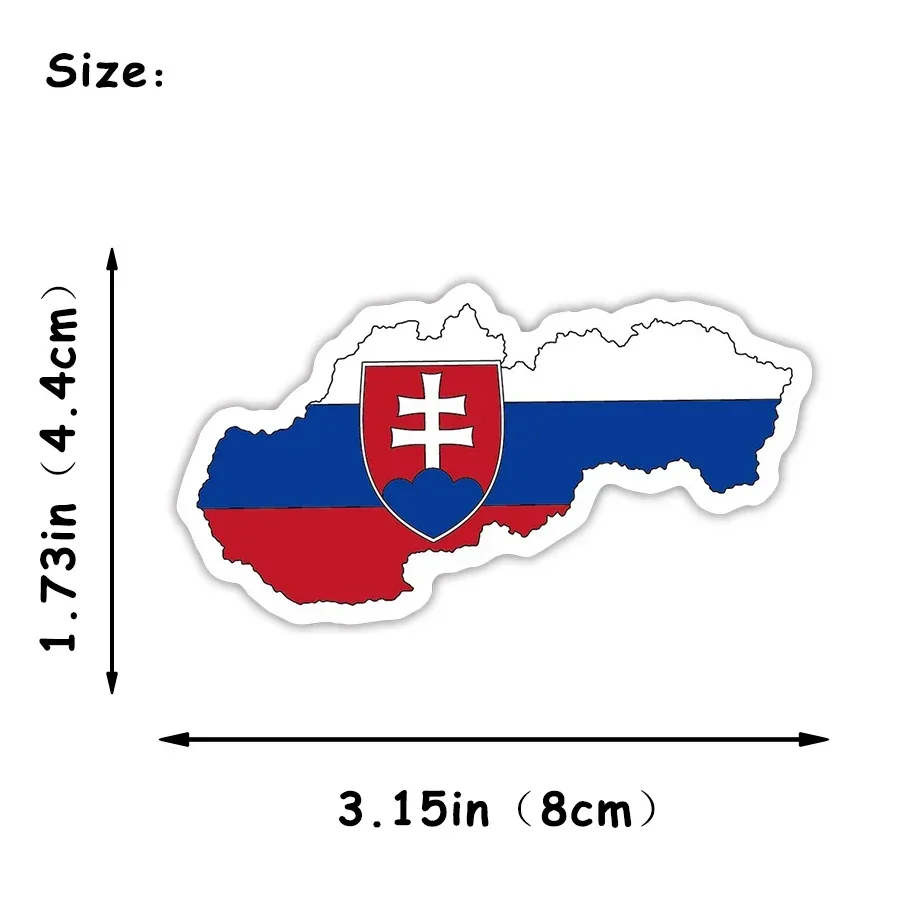 1 PCS Slovakia Flag Sticker Toy for Children Countries Map Travel Stickers to DIY Scrapbooking Suitcase Luggage Laptop Car Motor