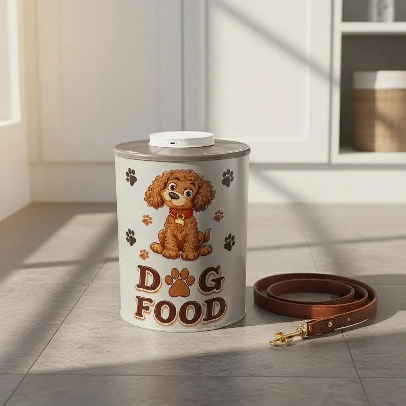Cute Pet Food Container Sticker Animal Pattern for Dog Cat Food Can Label Kitchen Pantry
