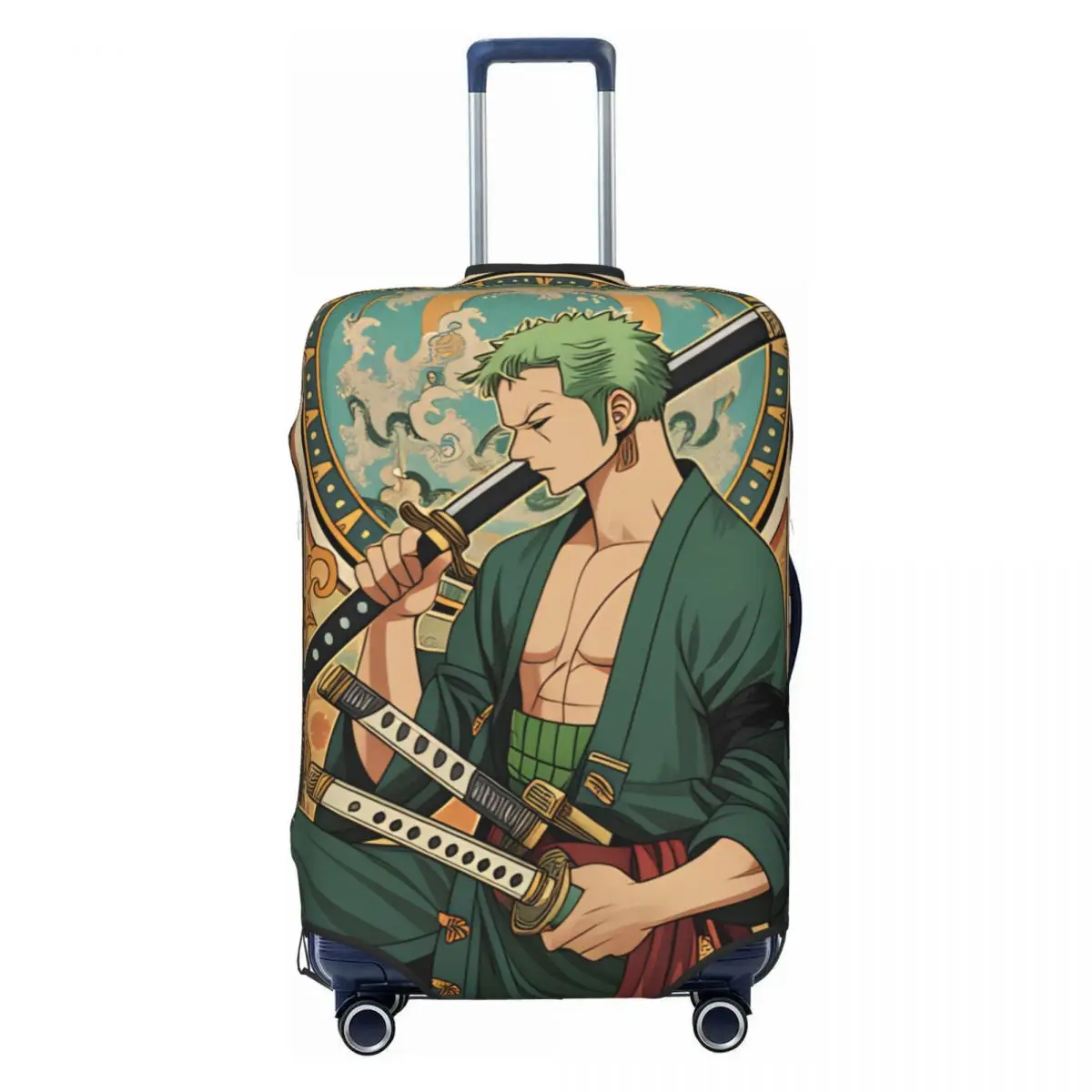 

Custom Fashion Zoro O-One P-Piece Luggage Cover Protector Elastic Cartoon Adventure Comic Travel Suitcase Covers
