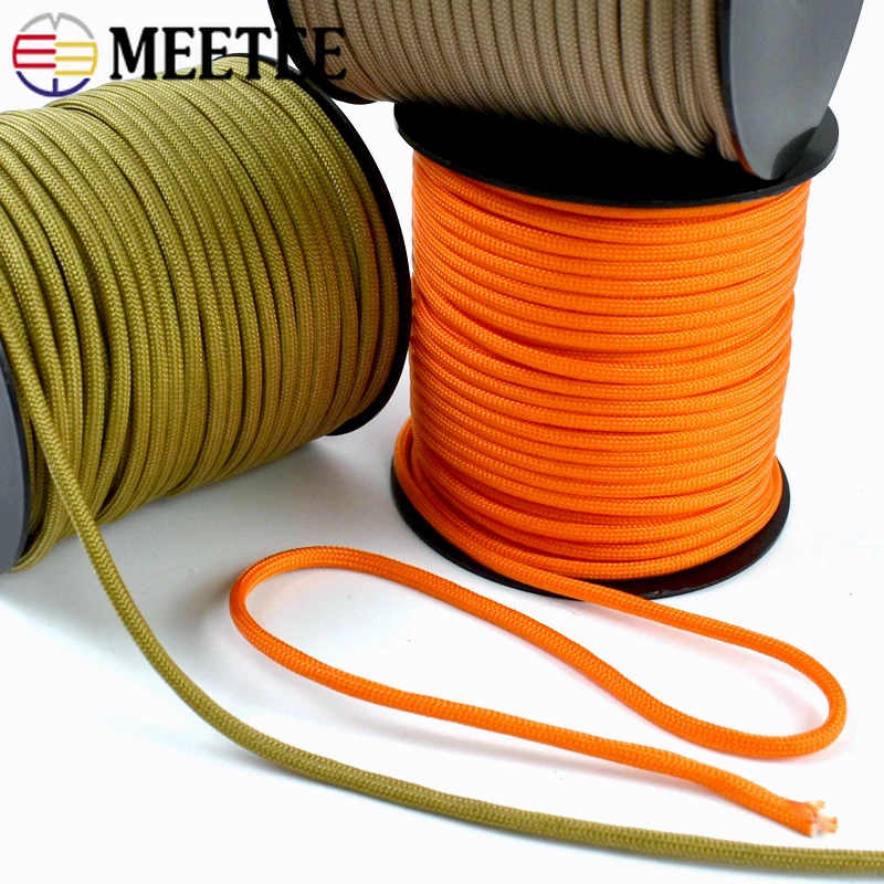 

10/20/50M 4mm Outdoor Wind Rope Camping Tent Cord Tactical Parachute Lashing Ropes For Canopy Shelter Survival Bundling Cords