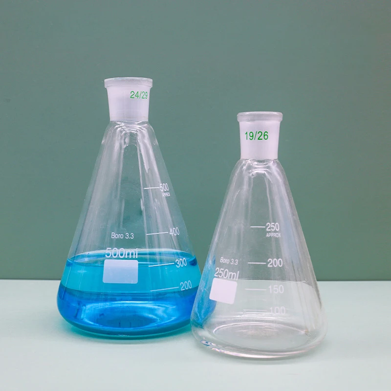 

Standard mouth Erlenmeyer flask 250 500 1000 2000ml laboratory 19 24 29# ground mouth Erlenmeyer flask