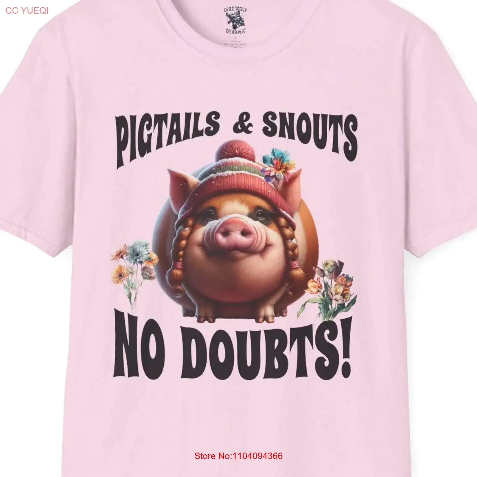 Pot Belly Pig Softstyle T Shirt Pigtail Toboggan Cute Animal Farm Lover  vintage Washed Comfortable Soft Slightly Stretched