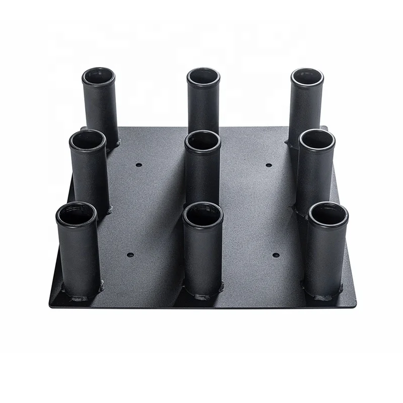 

Wholesale Vertical Barbell Holder Barbell Bar Racks Storage 9 Holes Barbell Bar Rack Set