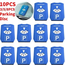 10-1pcs Car Parking Disc Return Time Note Auto Parking Timer Sign Snow Remover Timer Clock with Windshield Ice Scraper Shovel