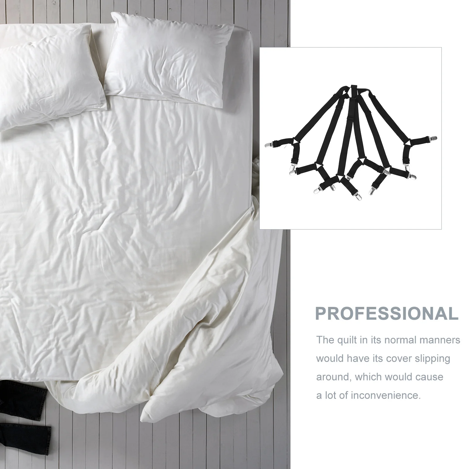 

Bed Grippers Adjustable Elastic Strap Holder For Bed Sheet Fasteners Clip Keeper Tightener Secure Fitted Sheet Home