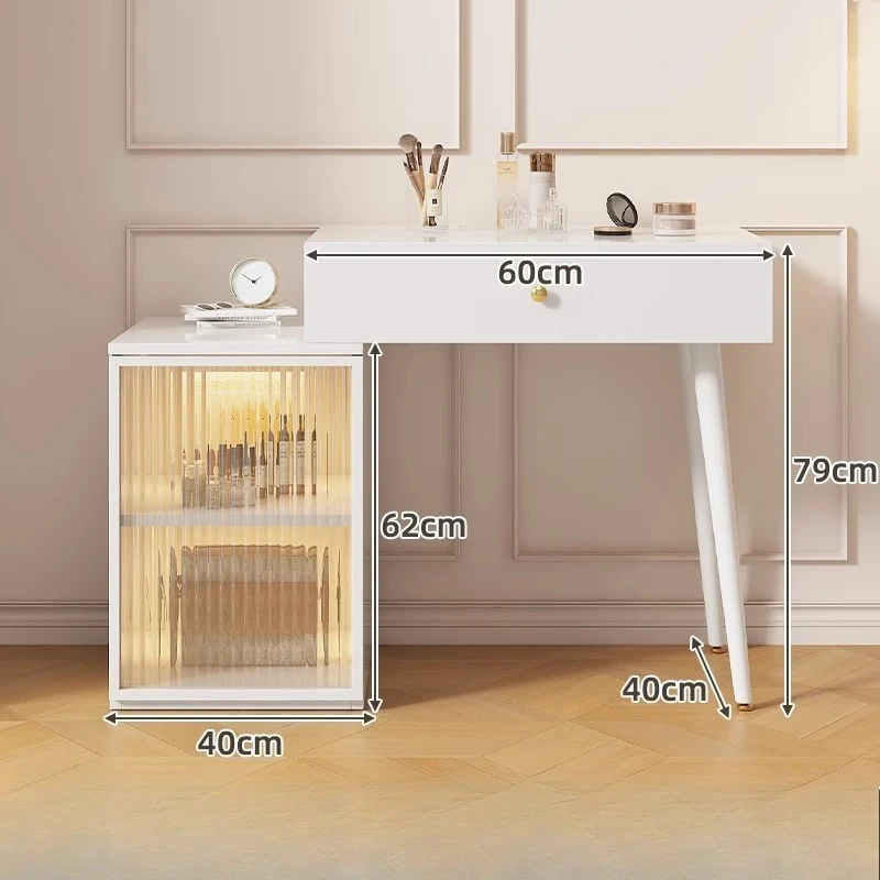 

Dresser household small apartment telescopic makeup storage counter integrated locker