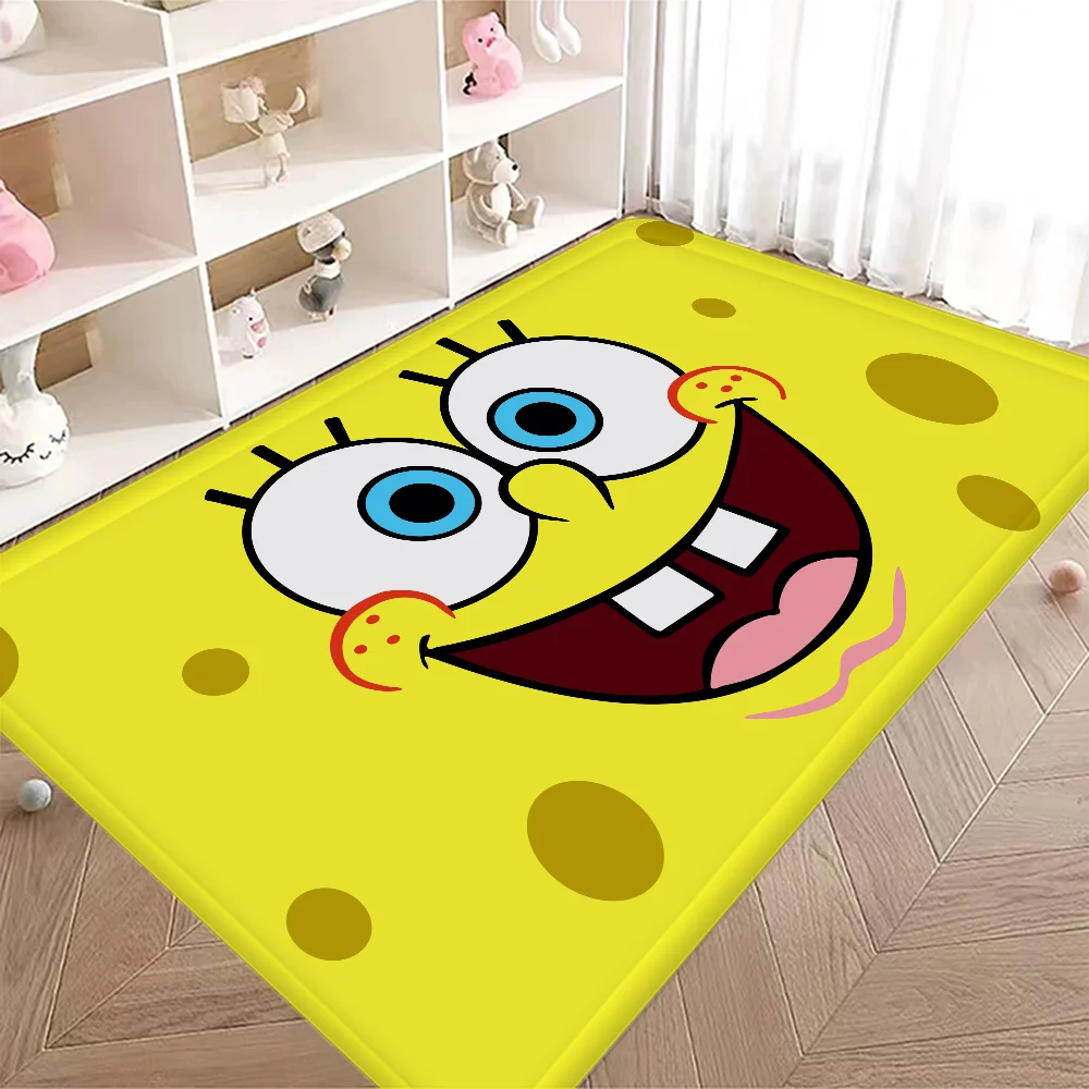 

Мультяшный S-губчатый напольный коврик B-Bob, прямоугольный нескользящий домашний мягкий коврик, коврик для входной двери, комнатный и уличный коврик, приветствующий коврик