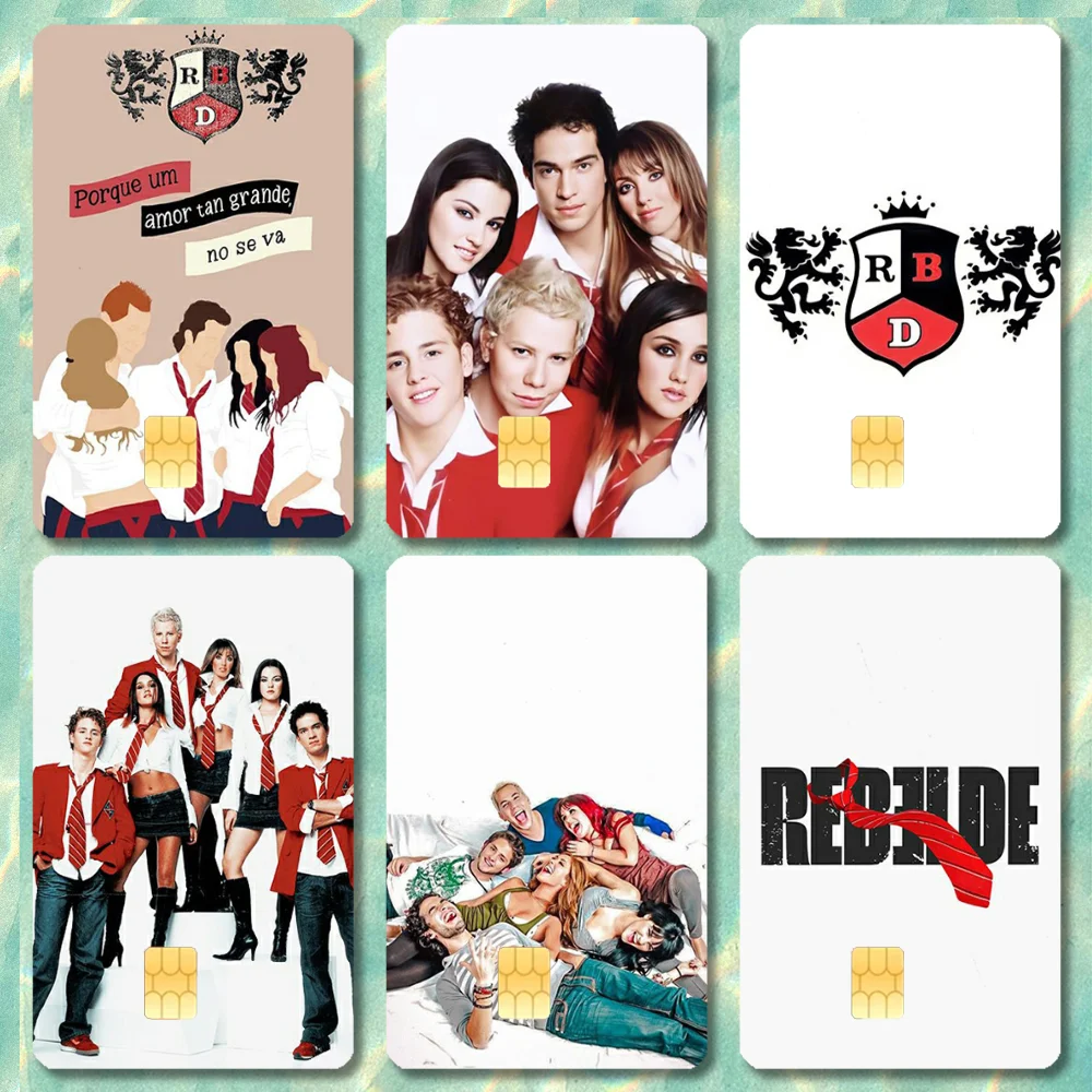 

RBD R-Rebelde Telenovela Stickers Cartoon Credit Card Visa Debit Bank Charge Card Bus Metro Waterproof Sticker Decal Decoration