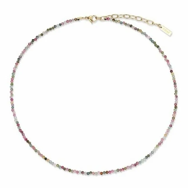 Colorful Natural Aquamarine and Red Agate 2mm Faceted Beaded Necklace Elegant Women's Handmade Jewelry Gift
