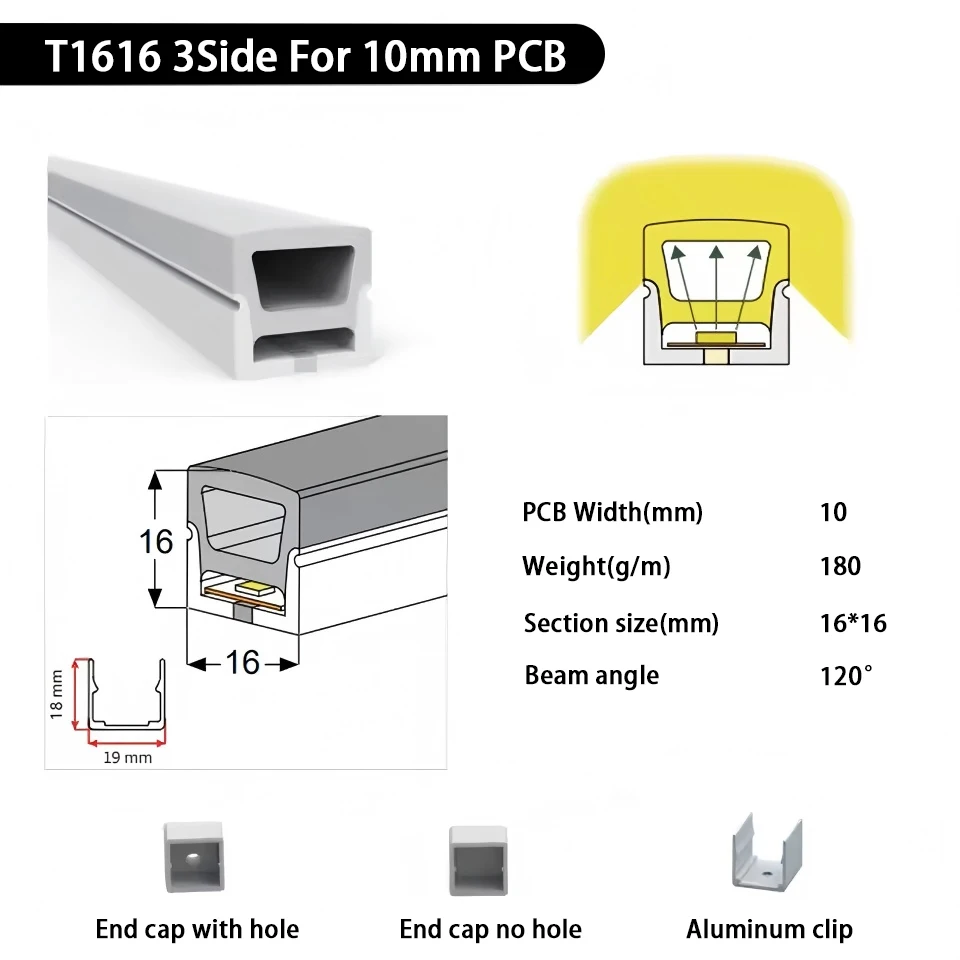 IP67 wasserdichte LED-Neon-Silikon-Lichtröhre, geeignet für 5 mm, 8 mm, 10 mm, 12 mm PCB WS2812B WS2811 5050 RGB-Lichtleiste – Detail 23