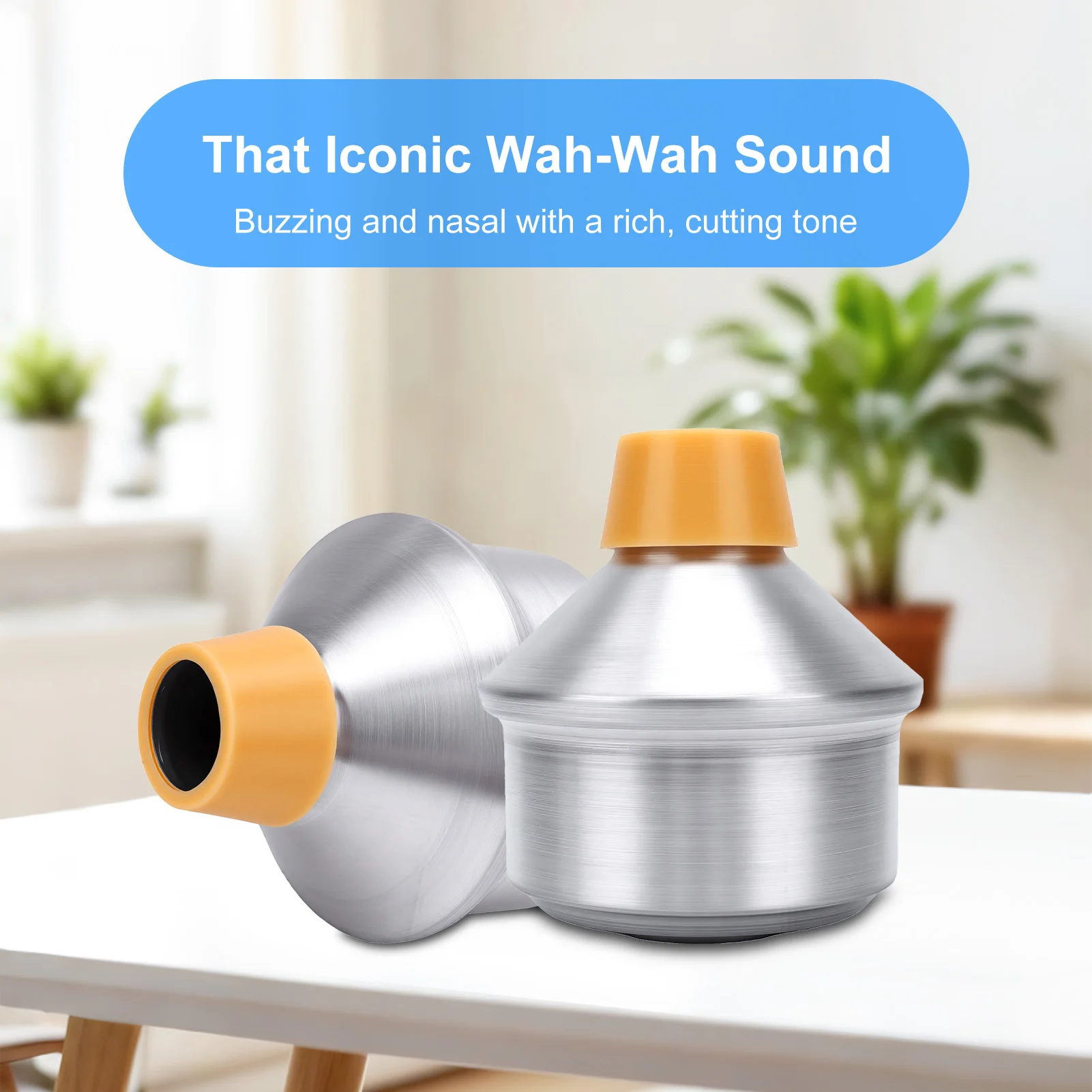 Trumpet Mute Adjustable Wah Mute Bb Trumpet Aluminum Alloy Dynamic Trumpet Mute Sealed Rubber for Standard Trumpet Accessories