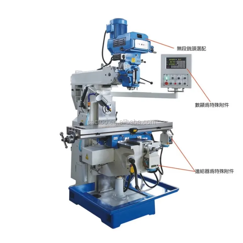 Universal Vertical Milling Machine X6325W Dro Milling Machine Multifunctional R8/NT40 Spindle Taper 220-380V Voltage