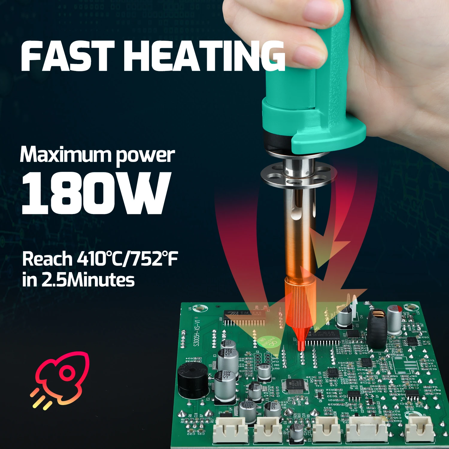 180W Desoldering Suction Tin YIHUA 929D-VI Electric Desoldering Iron Soldering Sucker Pen 929D-V Soldering Iron Welding Tools