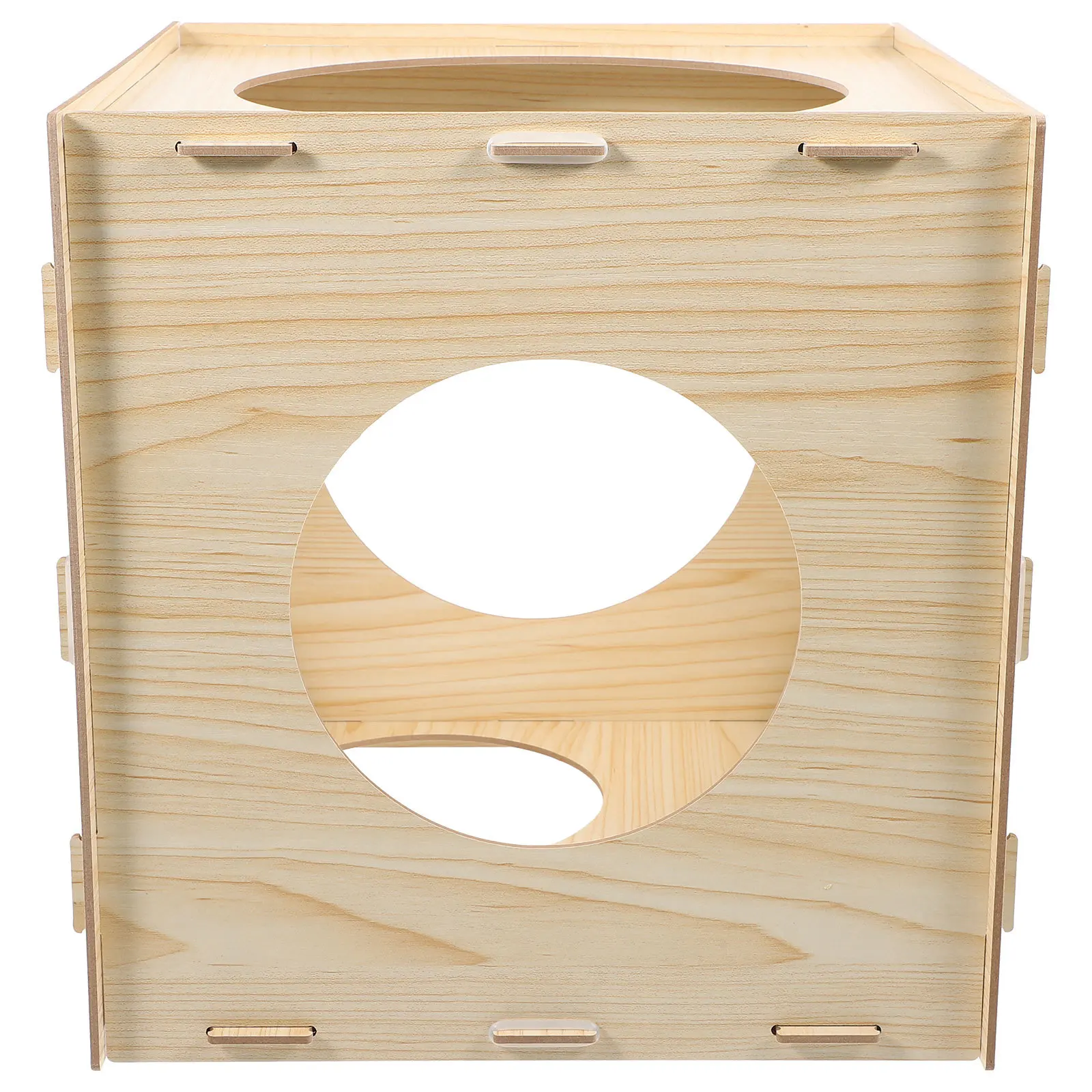 Wood Balloon Sizer Cube 9 Holes Easy Assemble Measurement Device for Festive Decoration Balloon Sizes Measuring Boxes