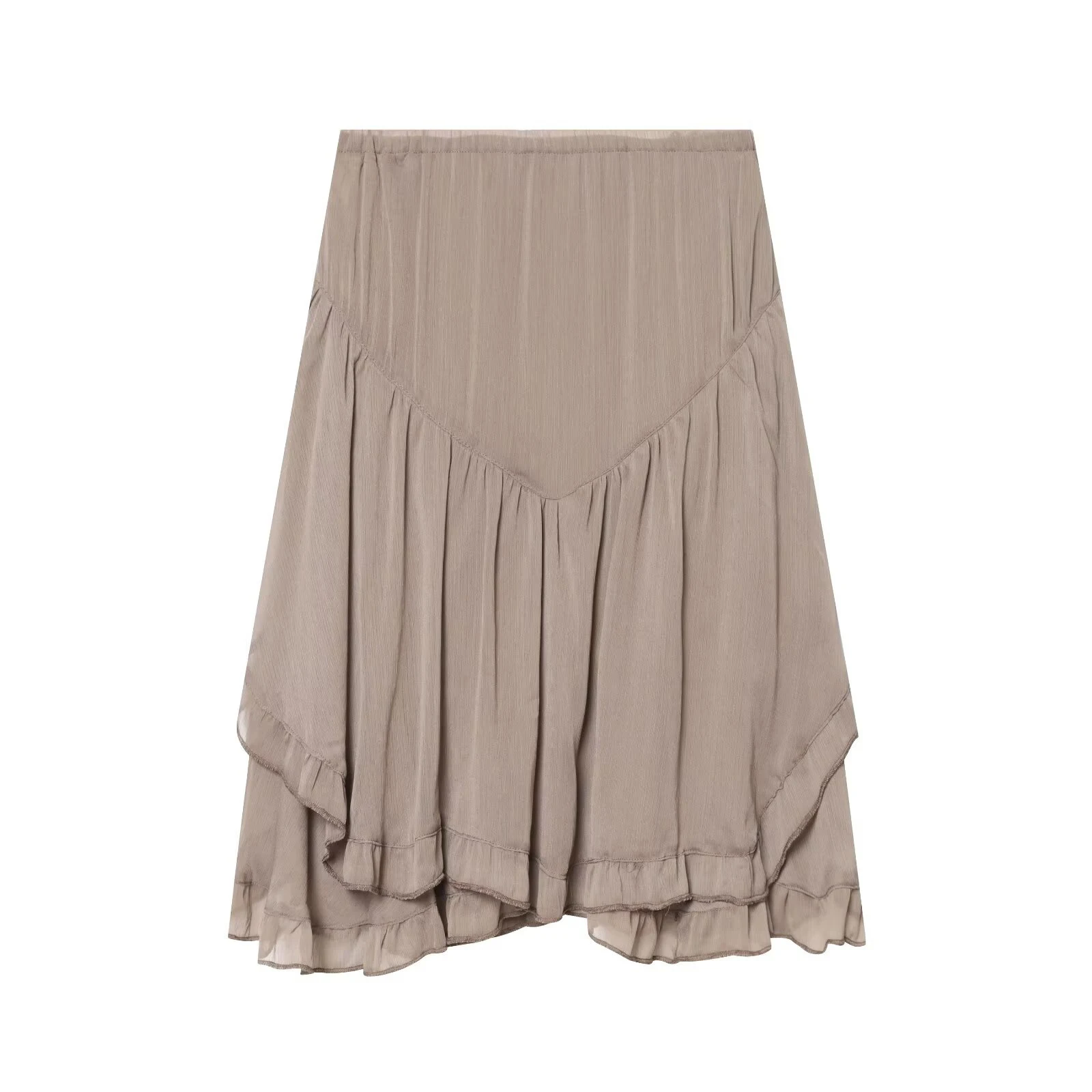 Europäischer und amerikanischer Stil 2026 Sommer Neue Damenmode Mittelhoher Bund Mehrschichtige Dekoration Asymmetrischer Kurzer Rock Halbrock – Detail 3