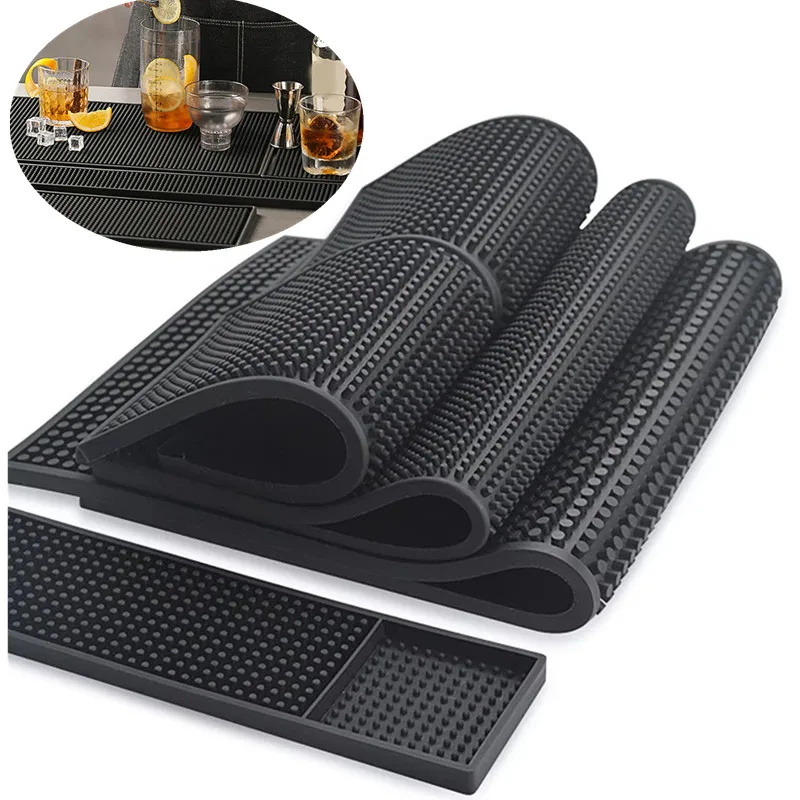 PVC Bar Mat Anti-slip Cafe Bar Mats Home Cup Mat Waterproof Heat Resistant Durable Drain Bar Service Spill Mat for Home Bar Cafe