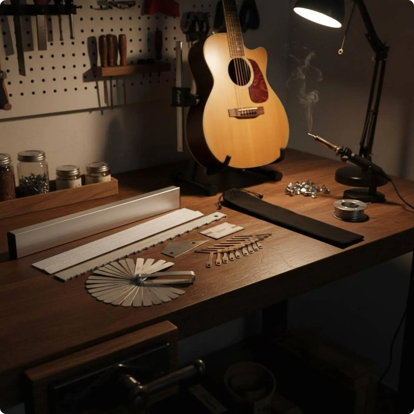 

Fret Leveling Beam 4-Sided Design Guitar Fret Leveling Beam Neck Straight Border Tool Aluminum Alloy Maintenance Gear Precision