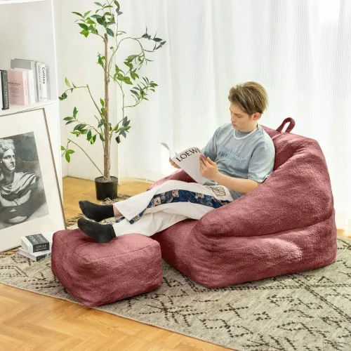 Bean Bag Chair Tufted Soft Stuffed Filler For Sofa Cozy Comfy Fluffy Lazy BeanBag Memory Foam For Dorm Apartment Living Room