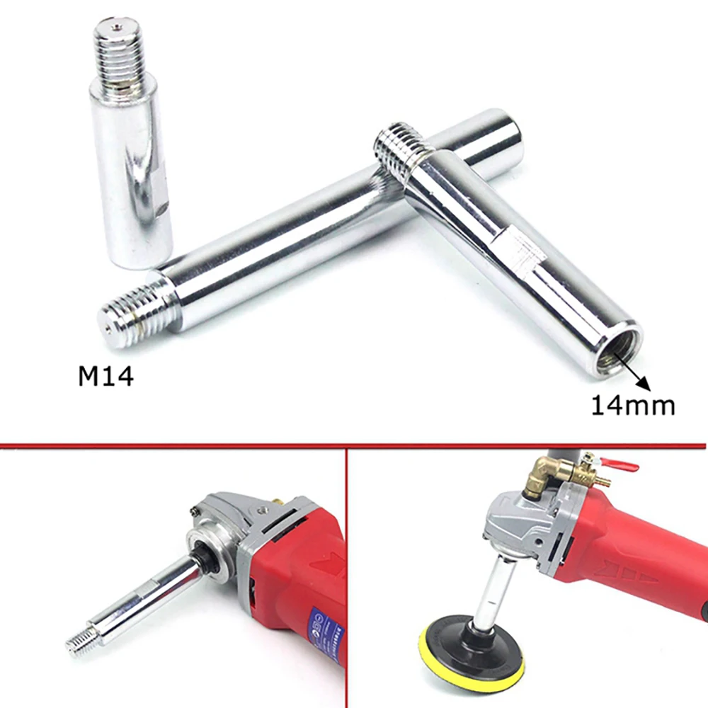 3 uds M14 rosca pulidora de acero inoxidable eje de extensión pulidor rotativo eje de extensión extensión rotativa de carburo 75/100/140mm