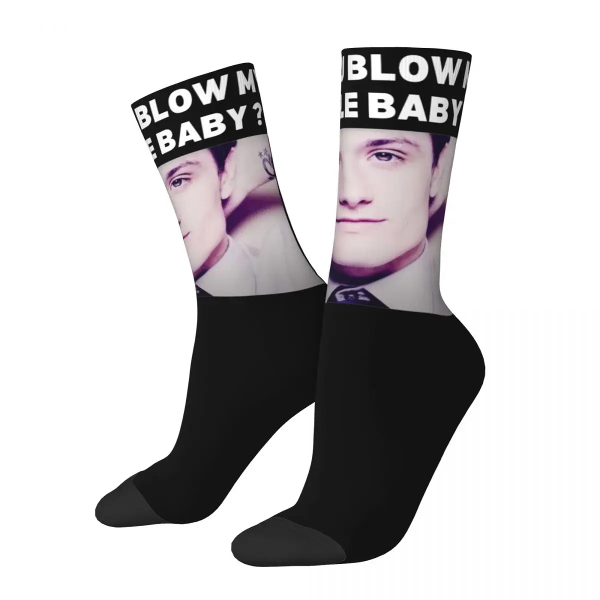 Casual Unisex Socks Josh Hutcherson Can You Blow My Whistle Baby Accessories Soft High Quality Dress Socks All Seasons