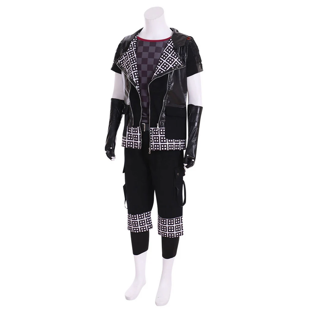 Yozora Game Cosplay Costume pour Homme, Veste Noire à Capuche Punk, Uniforme Trempé, Halloween, Carnaval, ixDéguisement, Streetwear