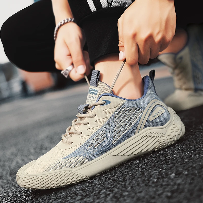 Herren schuhe Herren Sportschuhe Frühling und Herbst Mesh atmungsaktive Outdoor-Laufschuhe bequeme