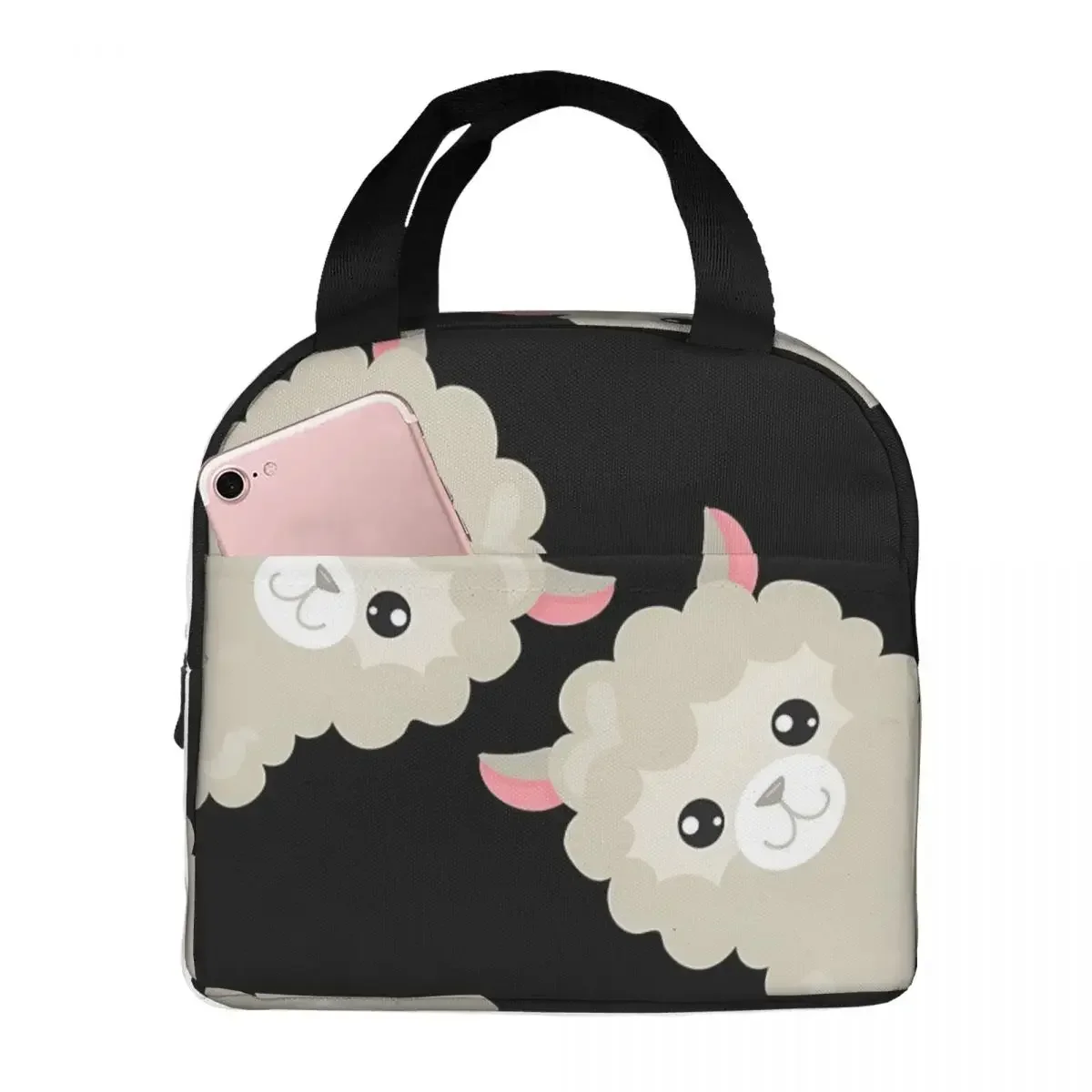 Sweet Alpacas Llamas Gift Idea Oxford Cloth Portable Bags Alpaca Animal School Trip Lunch Hiking Debris Cooler Food Handbags