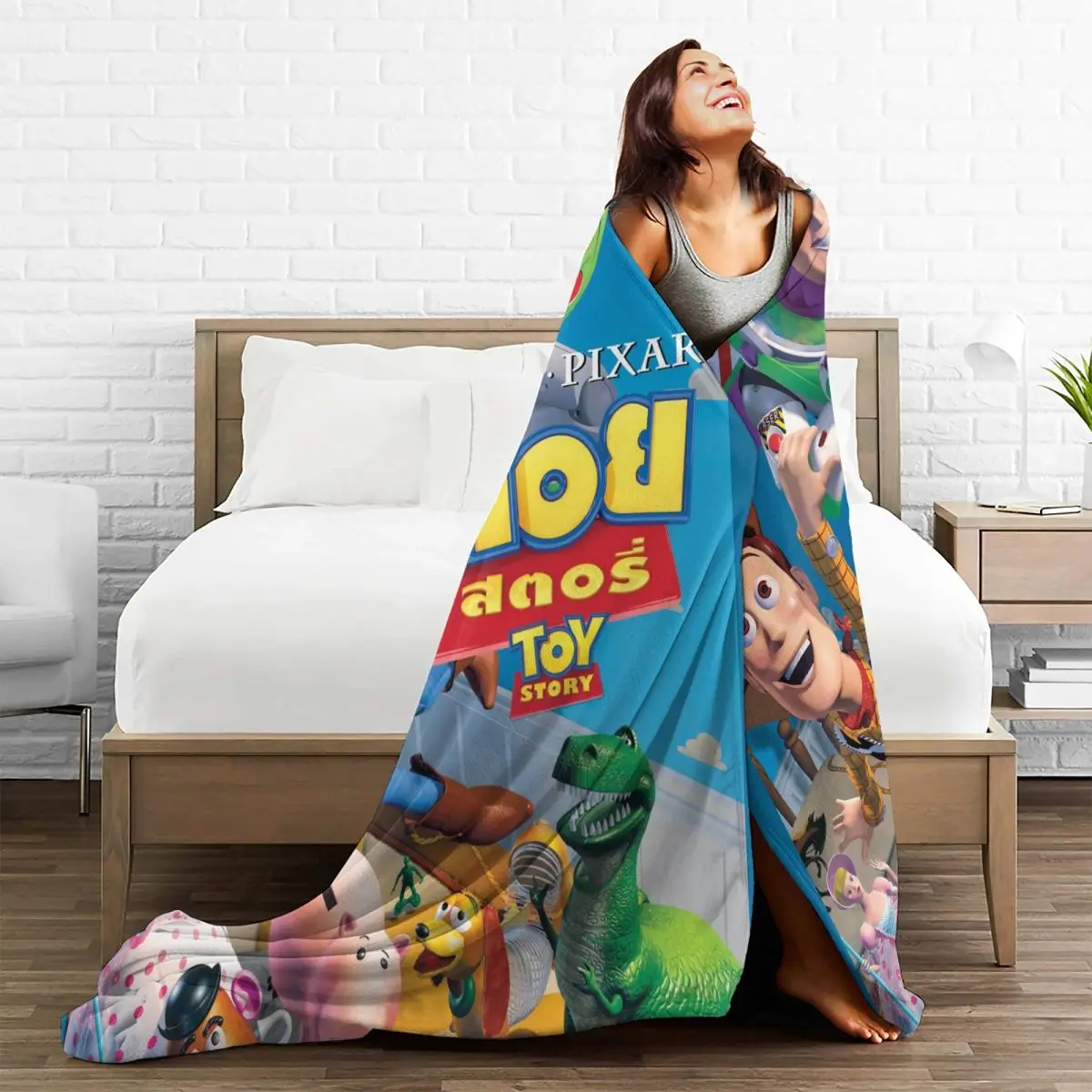 Toy Story Blankets Travel Office Flannel Throw Blanket For Bedroom Warm Soft Design Quality Bedspread Gift