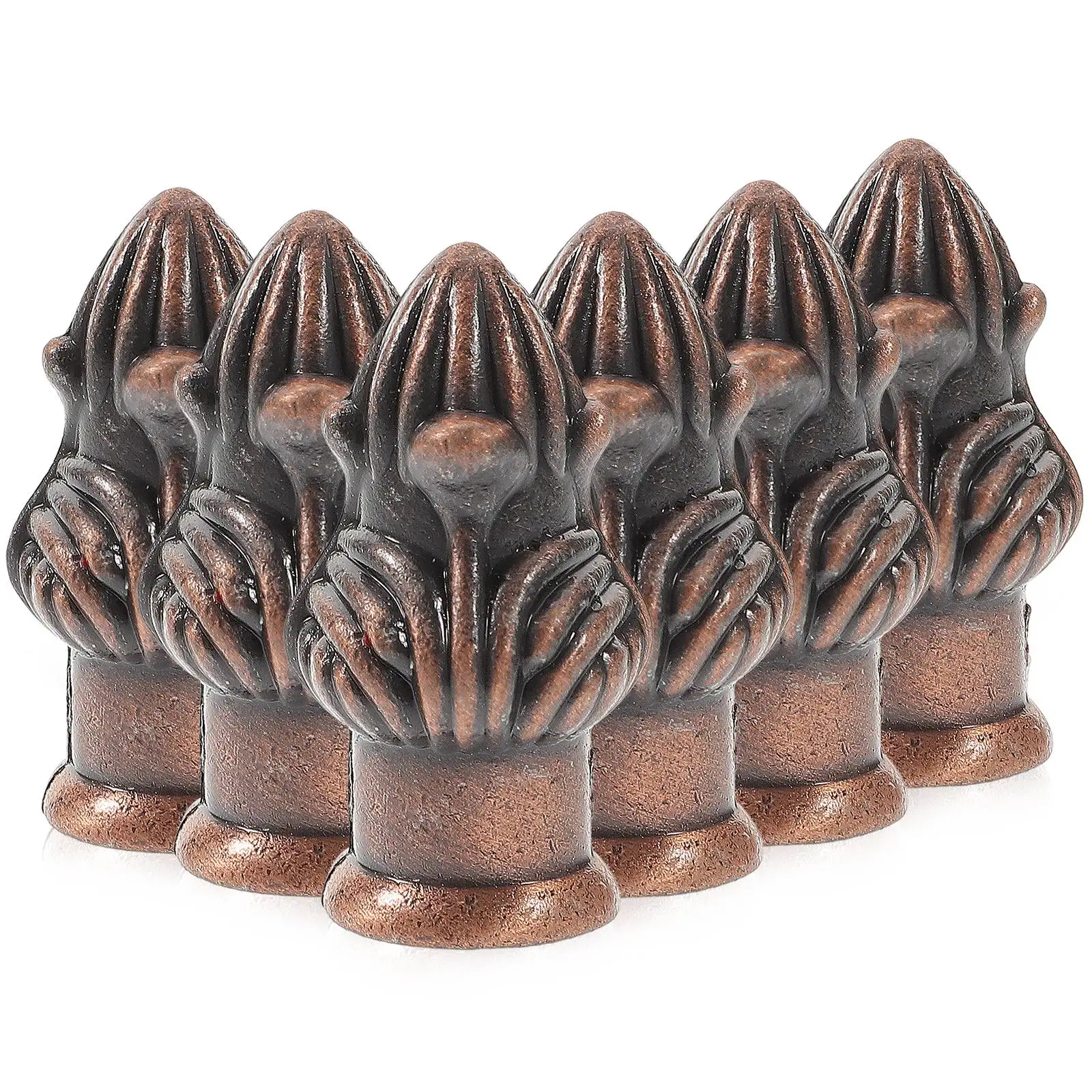 

6 Pcs Finials Brass Desk Lamp Decorative Screw Caps Light Knob Table Lamp Cover Shade Holder Hardware Lighting