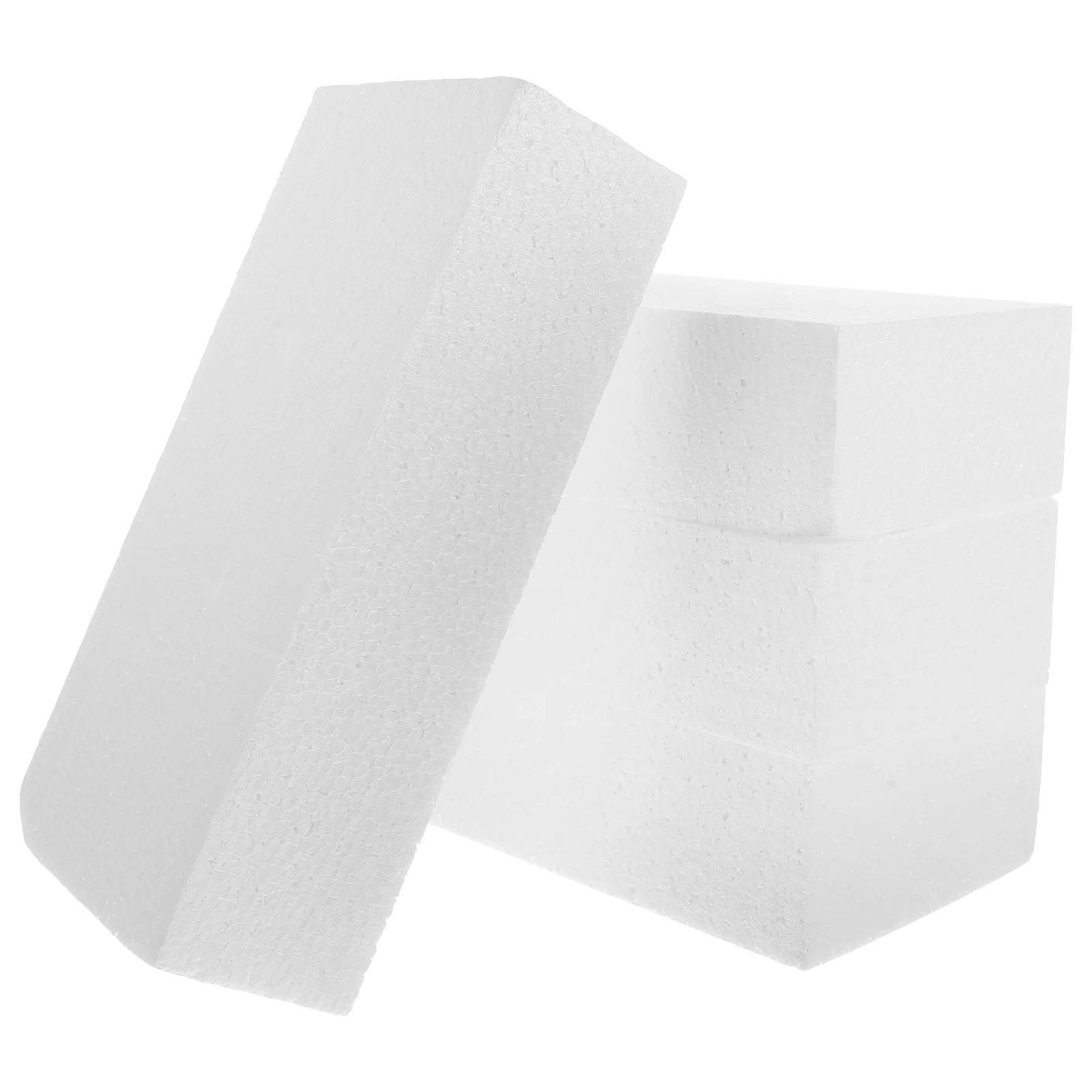 4 Pcs Rectangular Foam Block Blocks DIY Foams Accessories Square Sculpting White Cubes Arrangements Crafts