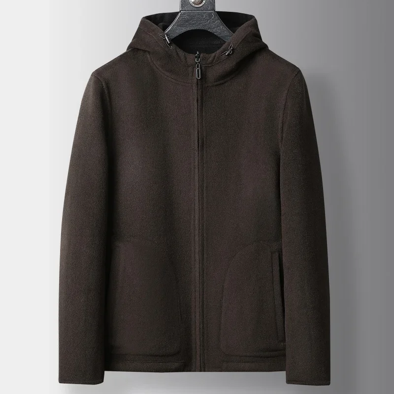 

Men Trench Coat Male Jacket Men's Clothing New in Coats and Jackets Autumn and Winter Wool Man Coat Two-Tone Contrasting Sides