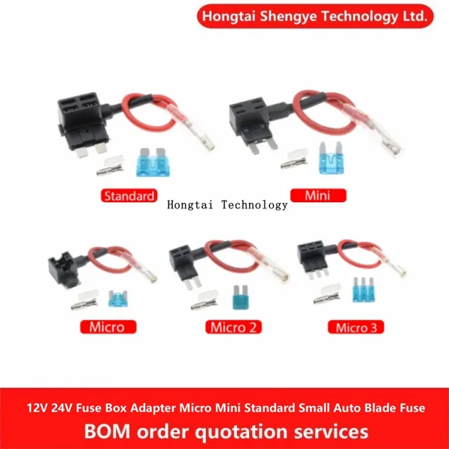 12V 24V Samochodowy uchwyt bezpiecznika Dodatkowy adapter obwodu Micro Mini Standardowy mały bezpiecznik automatyczny ATM APM z bezpiecznikiem 10A z uchwytem