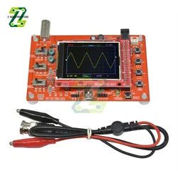 DSO138 w pełni zmontowany oscyloskop cyfrowy 2.4 cal wyświetlacz TFT LCD sondy klip testowy akrylowa skrzynka oscyloskop DIY KIT