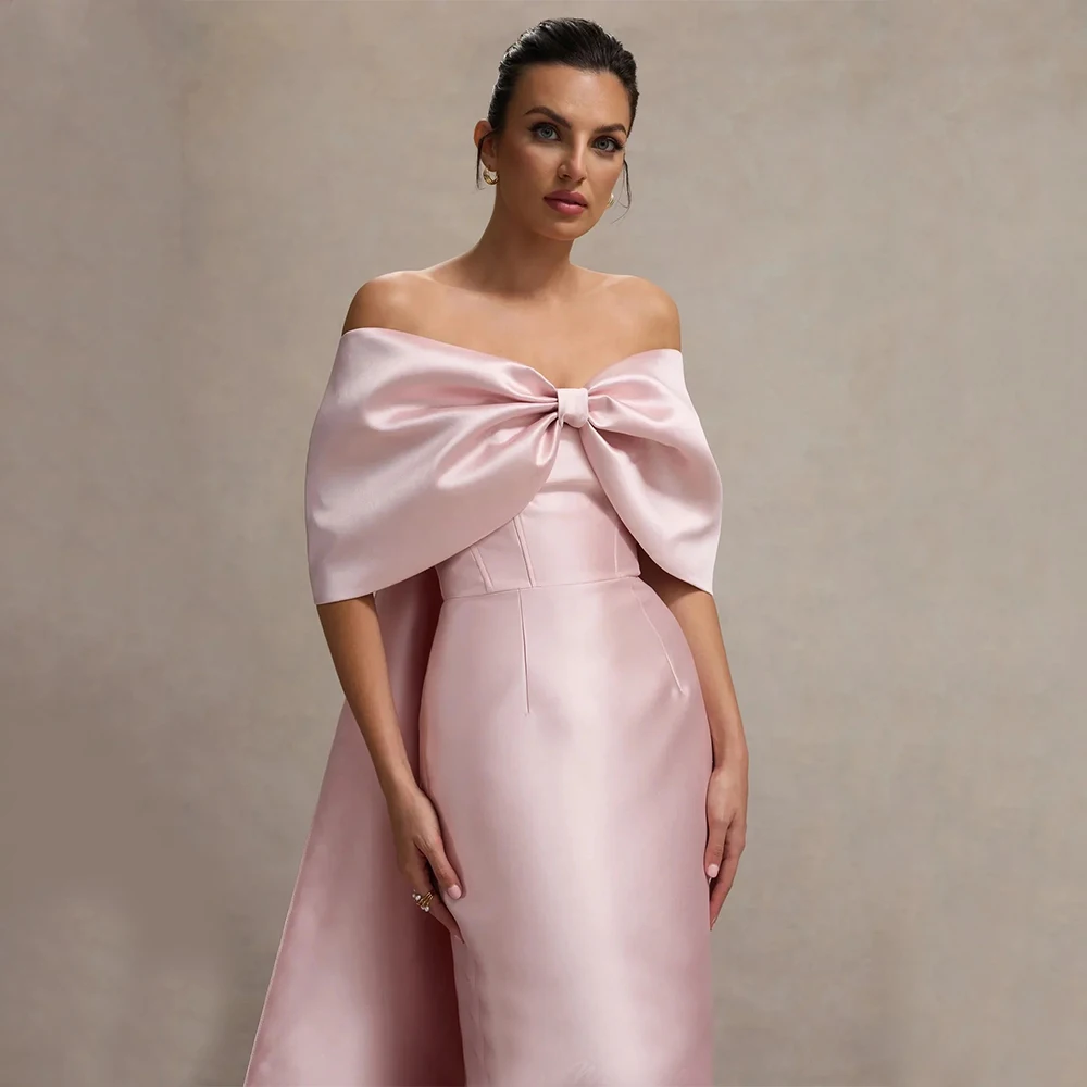 

Элегантные длинные платья Charmeuse с бантом по индивидуальному заказу, прямые длинные платья с вырезом лодочкой, платья для особых случаев на заказ, простые размеры, доступны подходящие