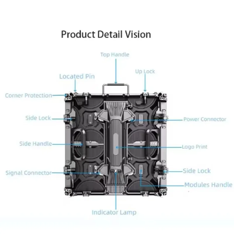 Waterproof LED Display Screens Outdoor P3.91 500*500mm Full Color Die-cast Aluminum   Video Wall Advertising Equipment