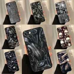 Hr Giger Li II Phone Case For iPhone SE 2022 XR X XS Max 7 8 Plus 12 13 Mini 11 12 13 14 15 Pro Max Cover