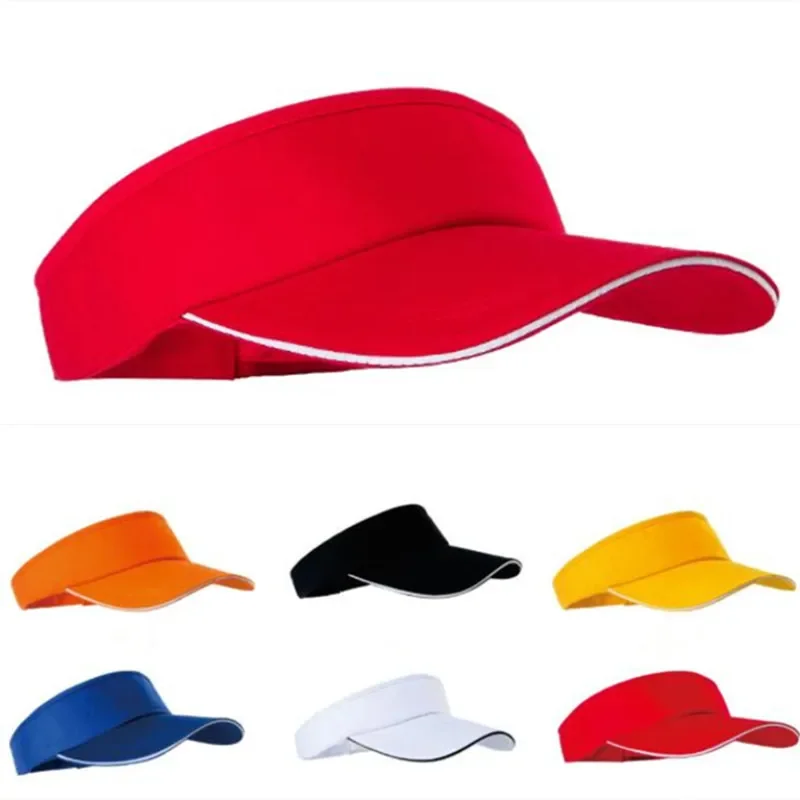 

Solid Color Baseball Caps Unisex Men Women Sports Adjustable Sun Hats Visor Running Caps No Top Visor Beach Outdoor Sport Hat