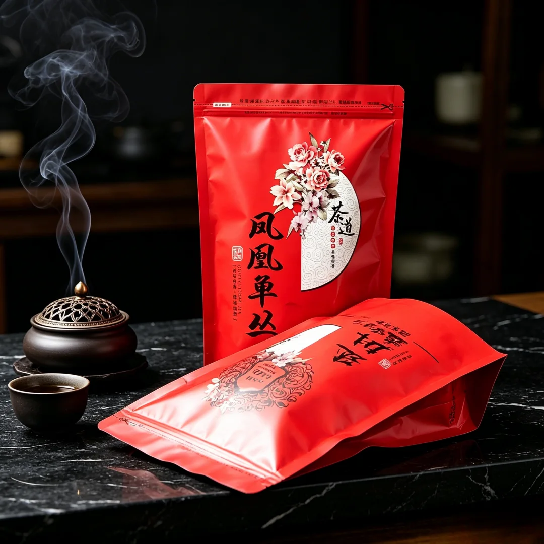 250G/500G Chinese Big Red Robe Tea Set Zipper Bags WuYi Big Hong Pao Qi Men Black Tee Recyclable Jasmine Sealing Packing Bags