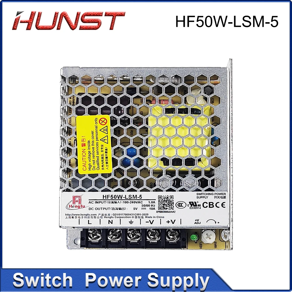 Imagem -05 - Hunst Hengfu Power Supply Comutação de Alimentação para Cartão de Controle Bjjcz Co2 Fiber Laser Marking Machine Hf50w-lsm 5v 10a