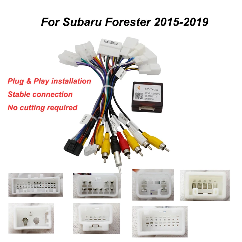 Car Wiring Harness Adapter Canbus Box Decoder Android Power Cable For Subaru Forester XV WRX Levorg Outback 2012-2017