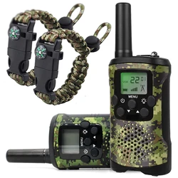 Walkie Talkies de mano para niños, juego de aventura, Camping, camuflaje, largo alcance, los mejores regalos de cumpleaños para niños de 6 años