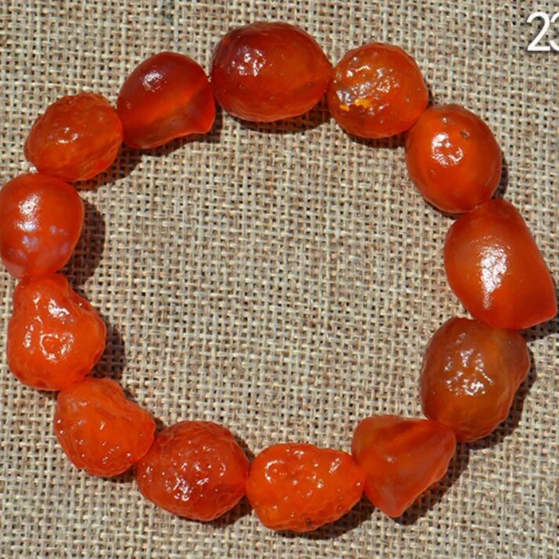 Natural Agate Hemp Noodles Bracelet Cherry Red Stone Bracelet Jewelry Fine  Jewelry Gemstone Bracelet